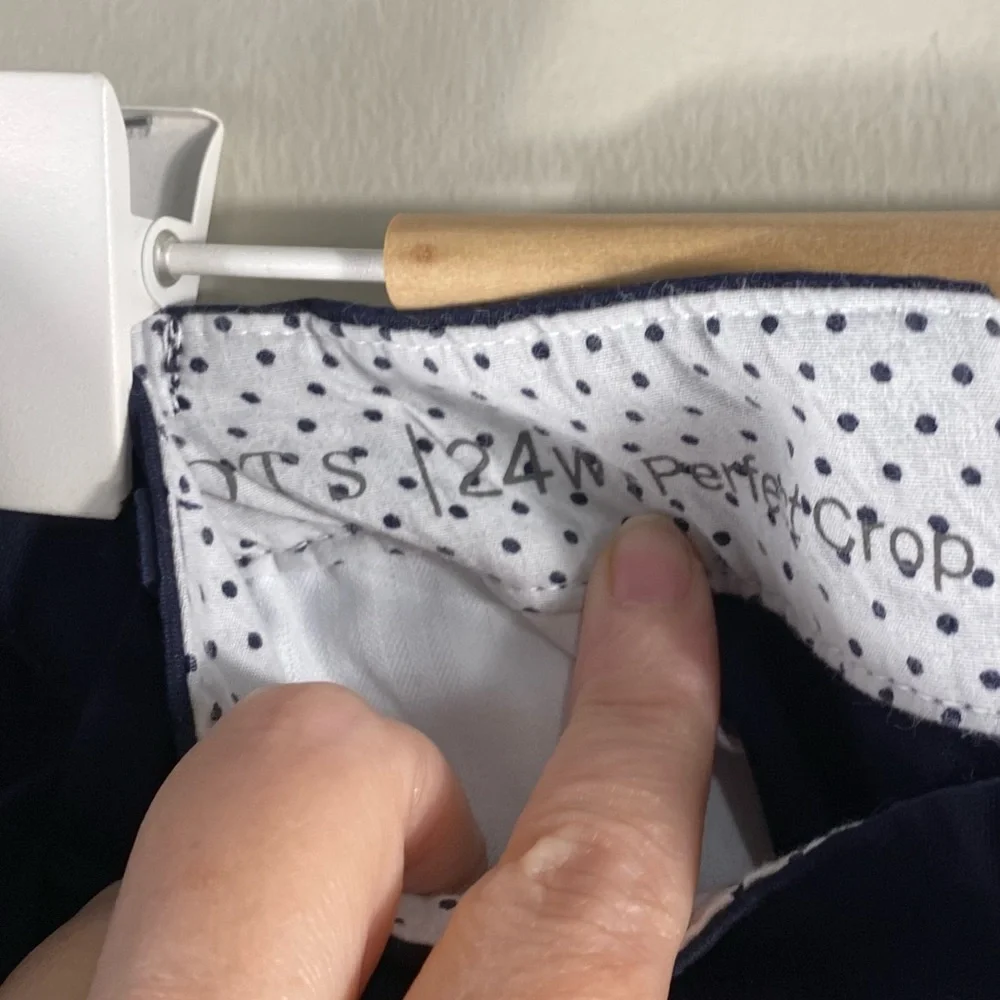 Talbots Perfect Crop Navy Pants 24W NWT - Picture 6 of 8